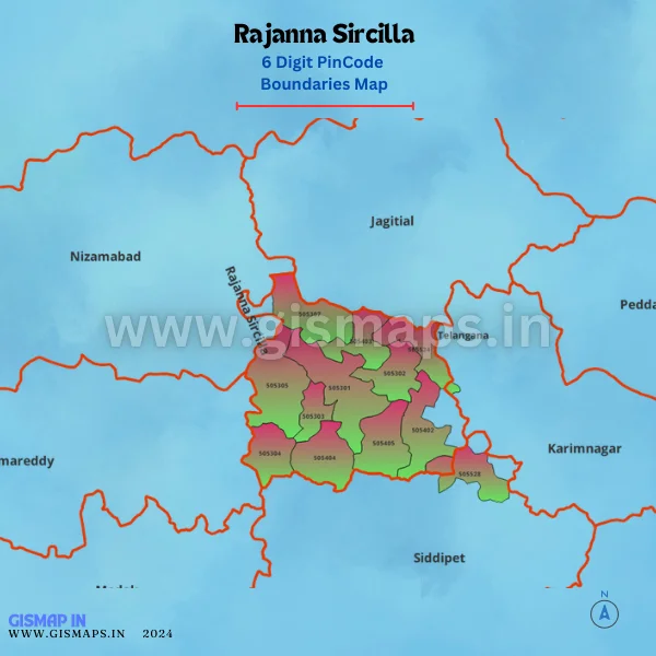 Rajanna_Sircilla_PincodeBoundaries_Map